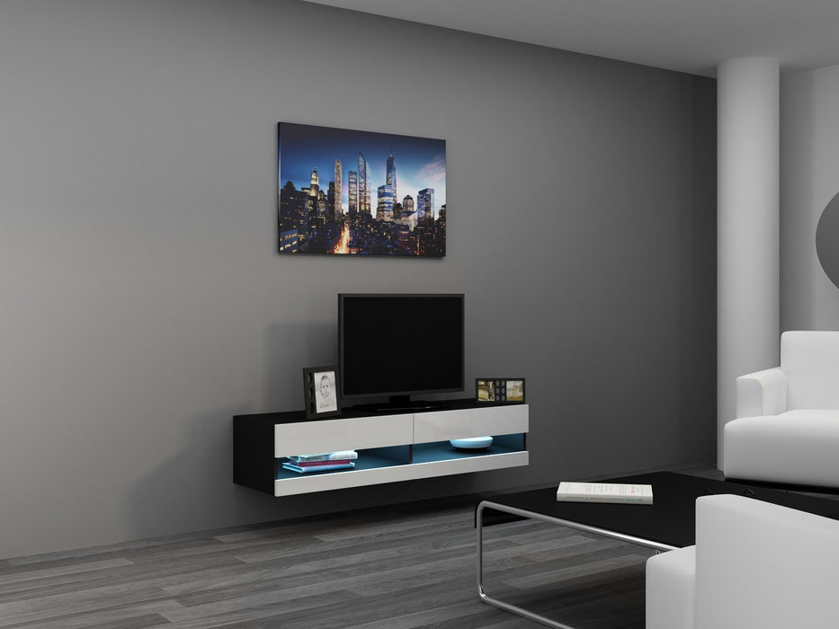 Cama Living room cabinet set VIGO NEW 12 black/white gloss