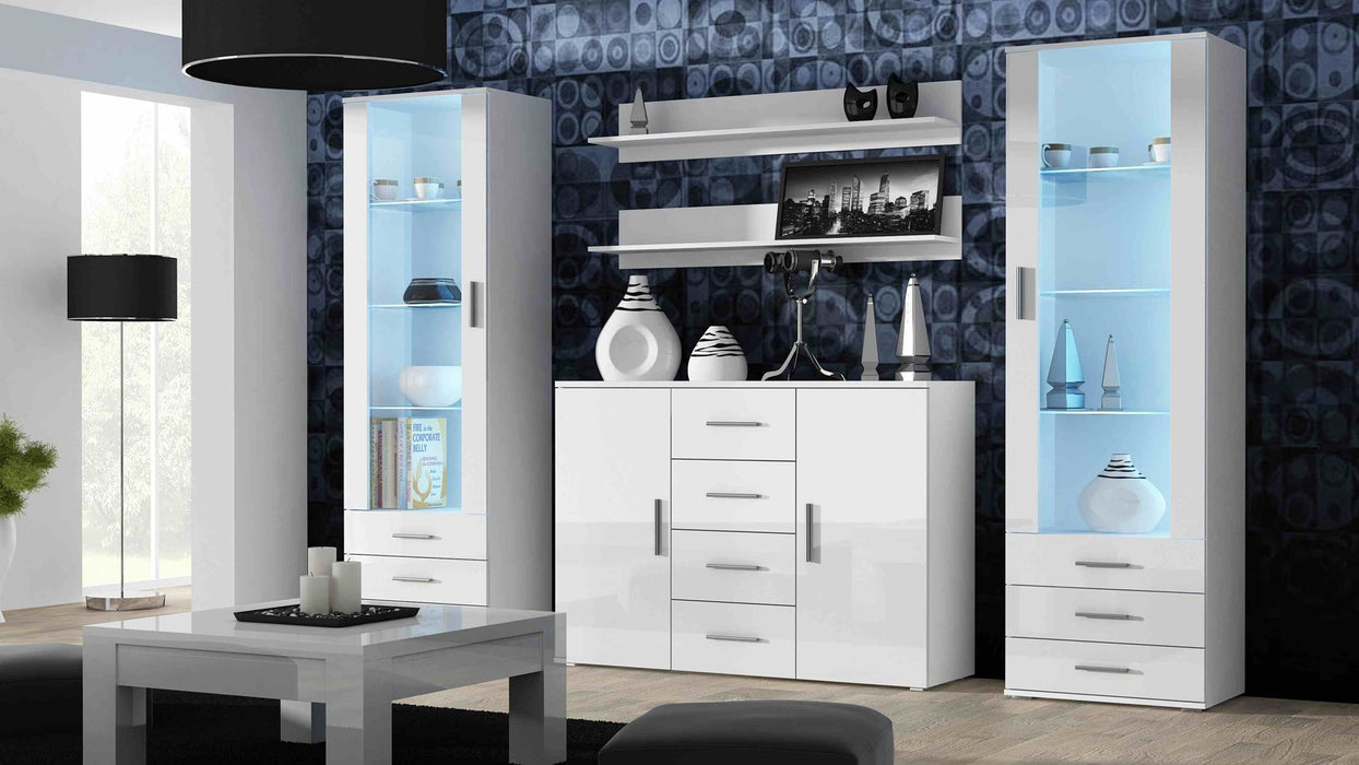 Cama set of two shelves 125cm SOHO white matte