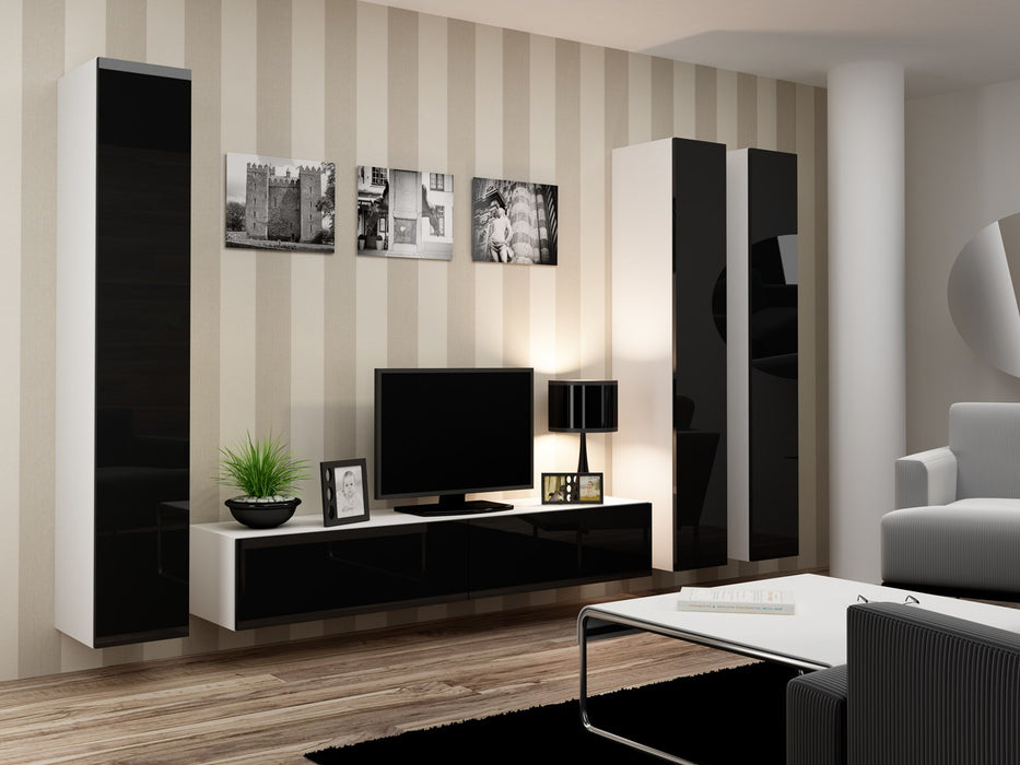 Cama Full cabinet VIGO '180' 180/40/30 white/black gloss