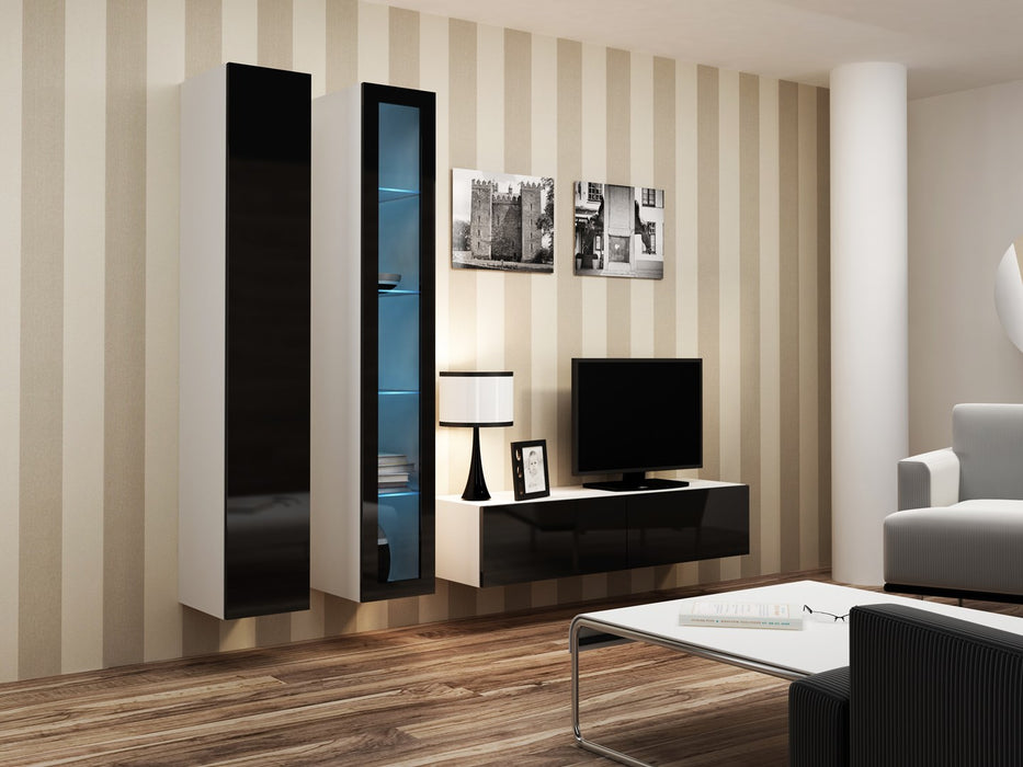 Cama Full cabinet VIGO '180' 180/40/30 white/black gloss