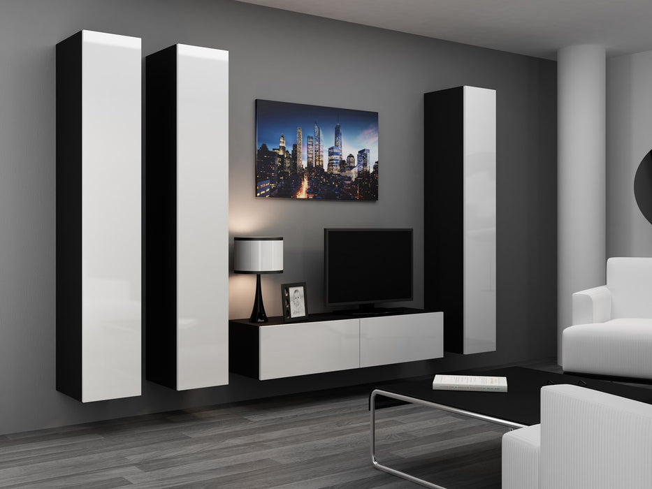 Cama Full cabinet VIGO '180' 180/40/30 white/black gloss