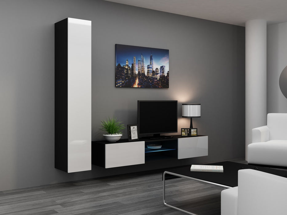 Cama Full cabinet VIGO '180' 180/40/30 white/black gloss