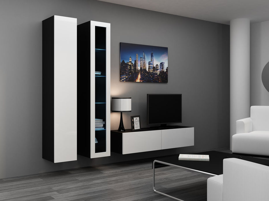 Cama Full cabinet VIGO '180' 180/40/30 white/black gloss