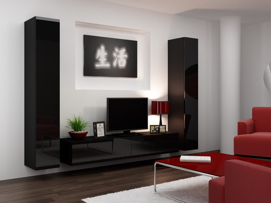 Cama Full cabinet VIGO '180' 180/40/30 black/black gloss