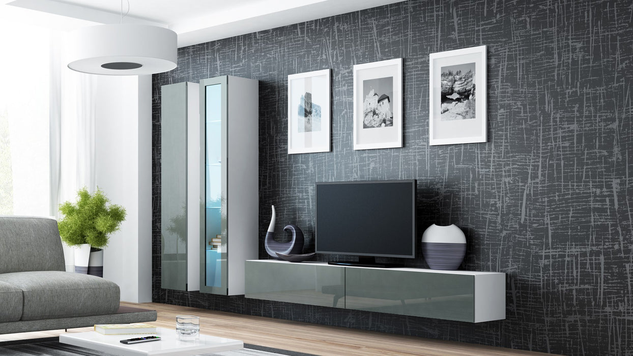 Cama Full cabinet VIGO '180' 180/40/30 white/grey gloss