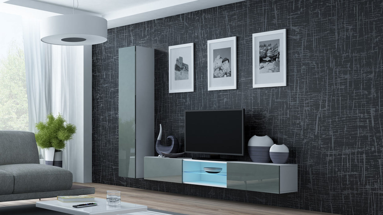 Cama Full cabinet VIGO '180' 180/40/30 white/grey gloss