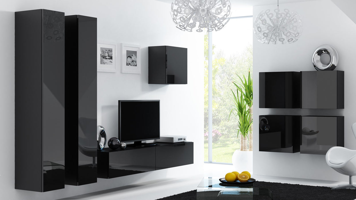 Cama Square cabinet VIGO 50/50/30 black/black gloss