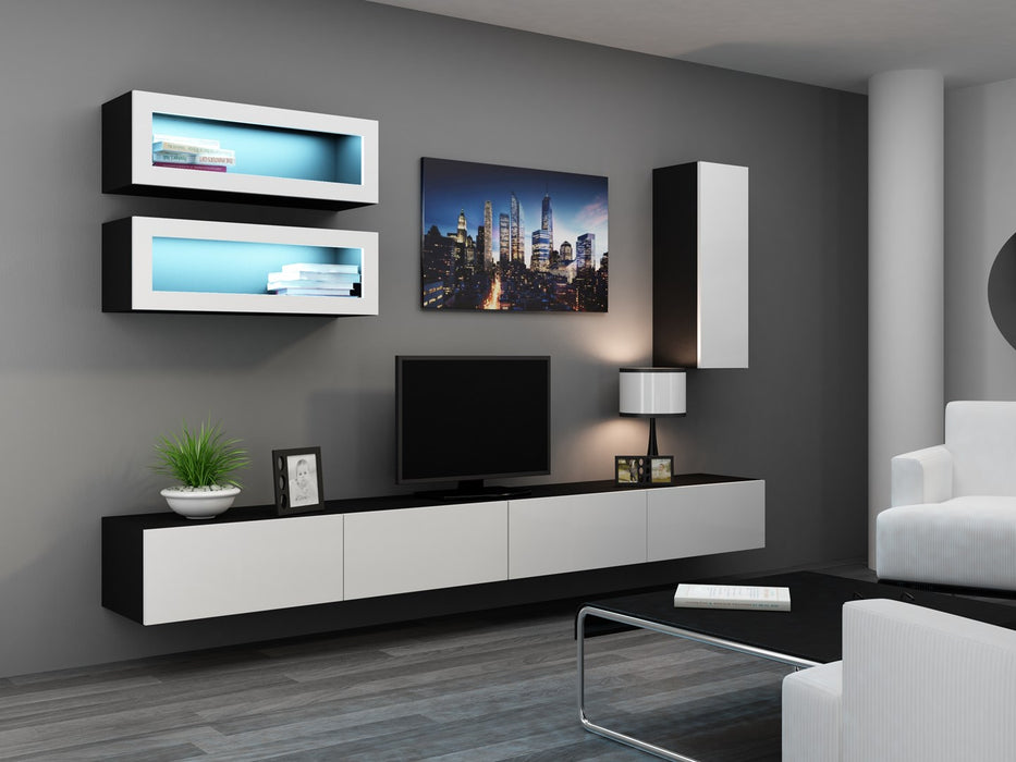 Cama Cabinet VIGO "90" full 90/35/32 black/white gloss