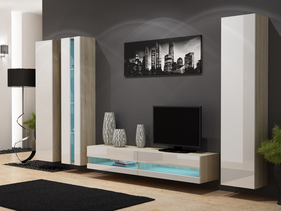 Cama Shelf unit VIGO NEW 180/40/30 sonoma/white gloss