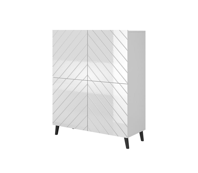 Shelving ABETO 100.5 x 40 x 121.5 cm white/gloss white