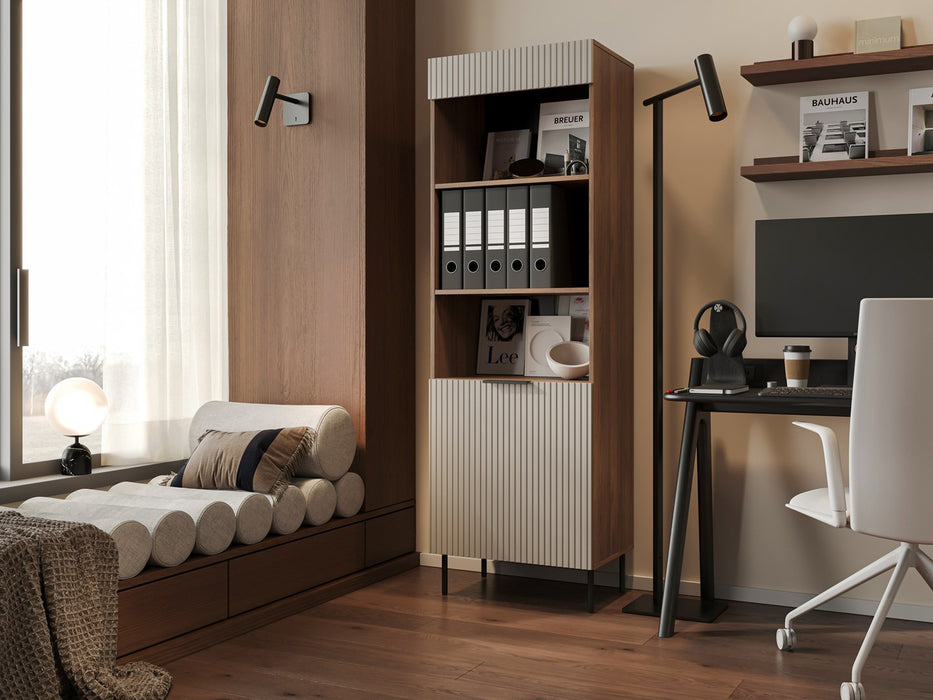 Cama 3 ALMERA bookcase 60x42x185 walnut/cashmere