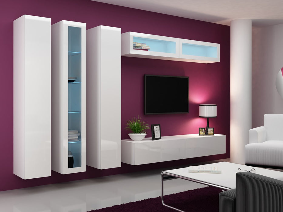 Cama TV Stand VIGO '180' 30/180/40 white/white gloss