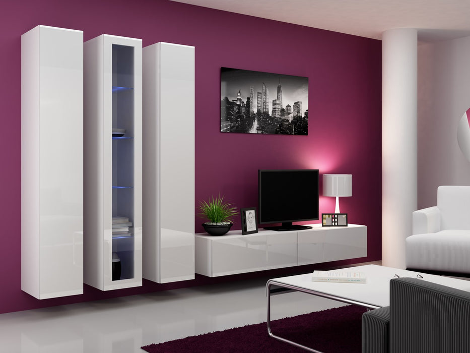 Cama TV Stand VIGO '180' 30/180/40 white/white gloss