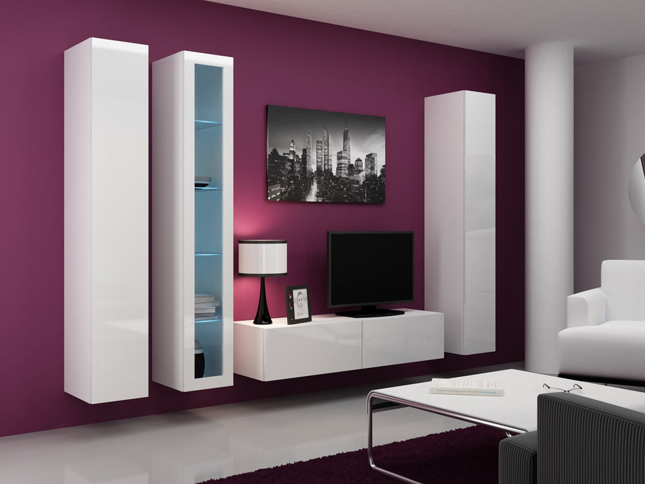 Cama TV stand VIGO 140 30/140/40 white/white gloss