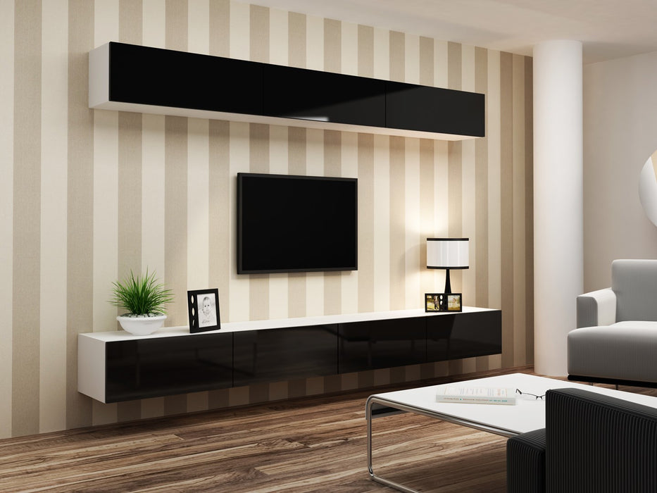 Cama TV stand VIGO 140 30/140/40 white/black gloss
