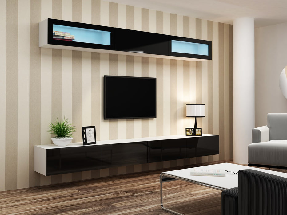 Cama TV stand VIGO 140 30/140/40 white/black gloss