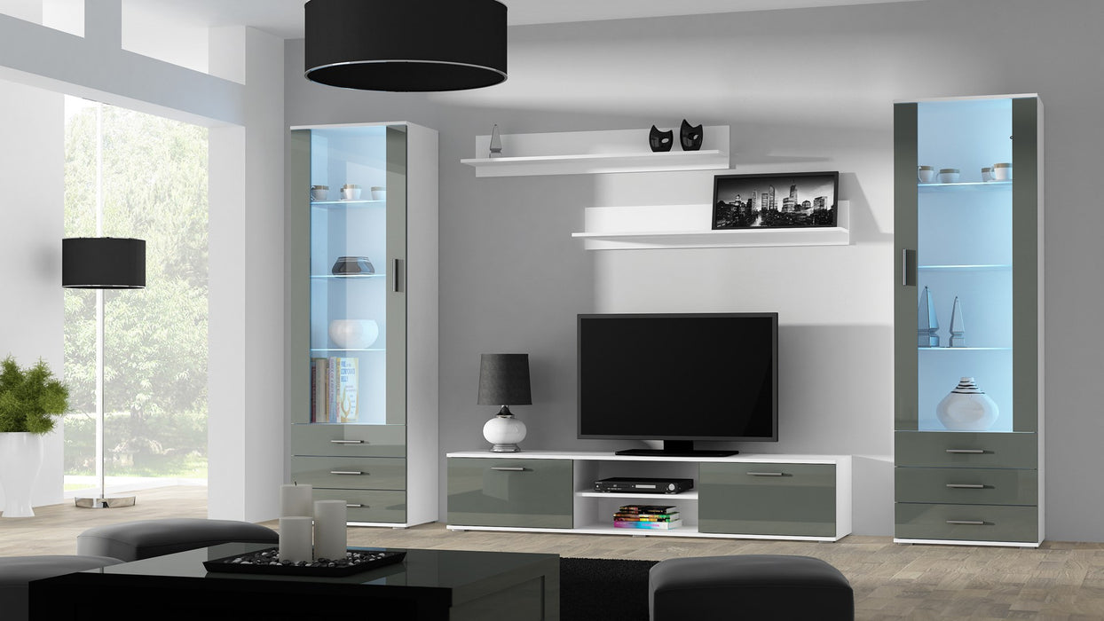 Cama TV stand SOHO 180 white/grey gloss