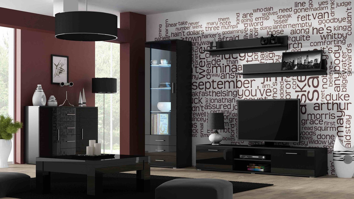 Cama TV stand SOHO 180 black/black gloss