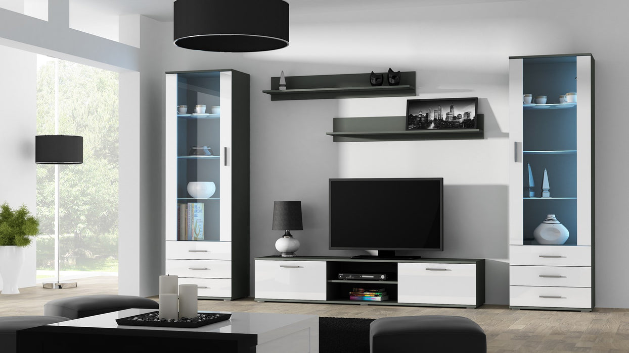 Cama TV stand SOHO 180 grey/white gloss
