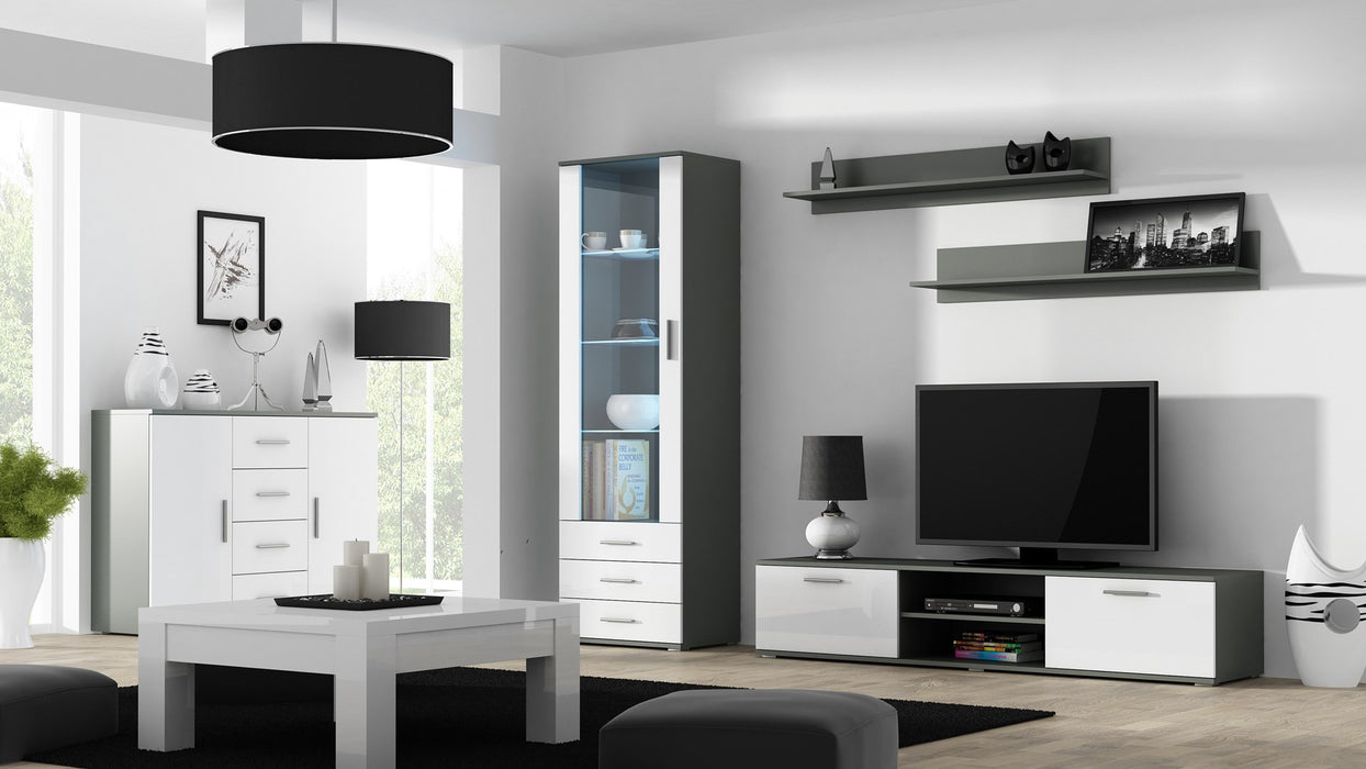 Cama TV stand SOHO 180 grey/white gloss