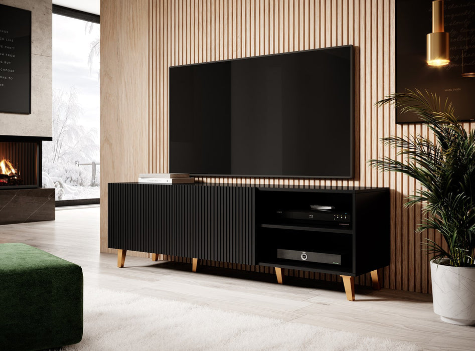 Cama RTV cabinet PAFOS 150x42x52 Black matt