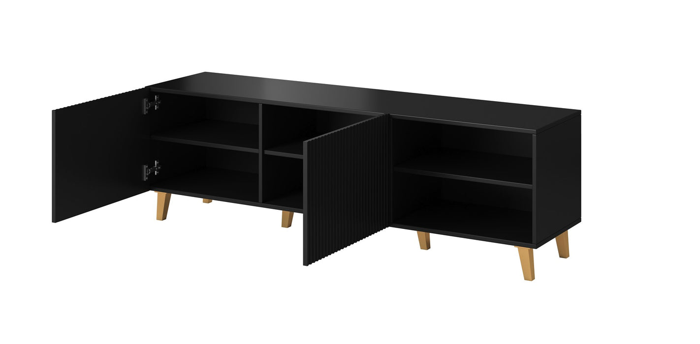 Cama RTV cabinet PAFOS 150x42x52 Black matt