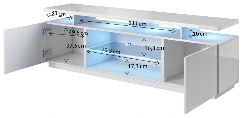 RTV EVA cabinet 180x40x56 graphite/gloss