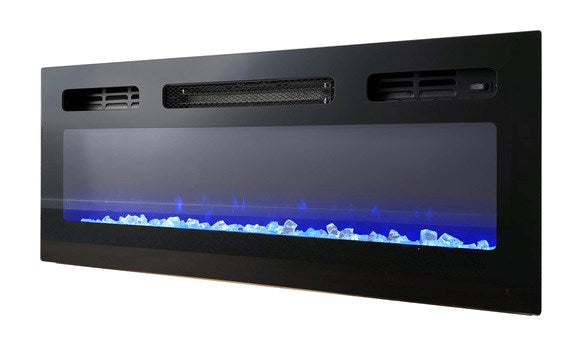 RTV EVA cabinet with electric fireplace 180x40x52 cm white/gloss white