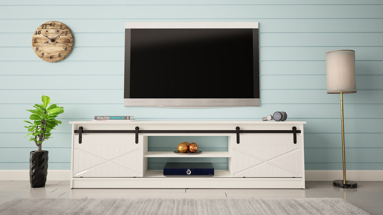 RTV GRANERO cabinet 200x56.7x35 white/gloss white