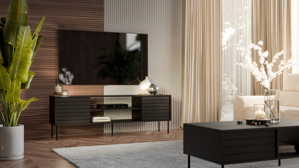 Cama EF CORTINA TV cabinet 180x40x60 black