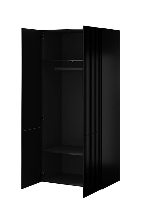 Wardrobe PAFOS 2D 90x55.5x198.5 Black matt