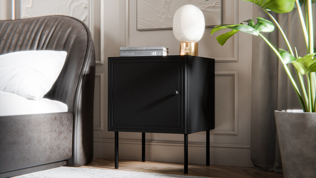 Cama Bedside table 2 pcs PALAZZO BIS 45x39xH59 mat black