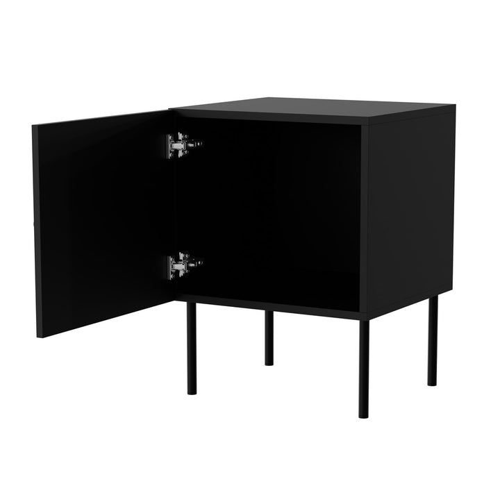 Cama Bedside table 2 pcs PALAZZO BIS 45x39xH59 mat black