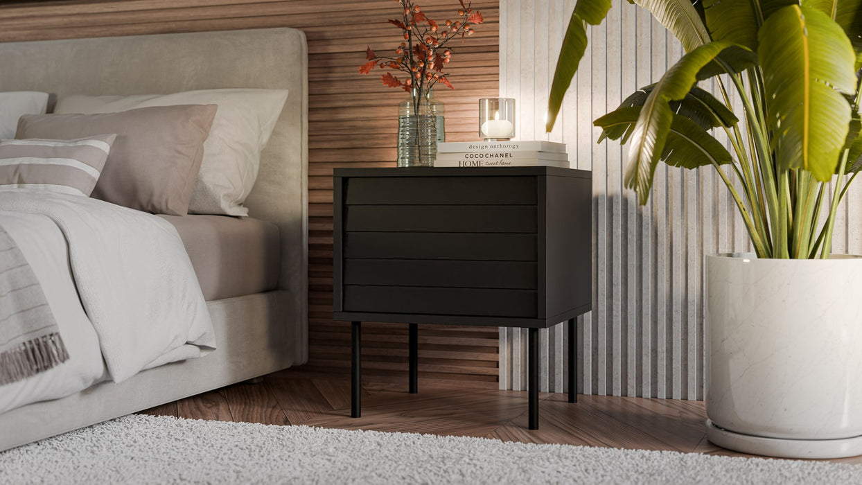 Cama Bedside cabinet, 2 pcs. CORTINA 45x40x51 black