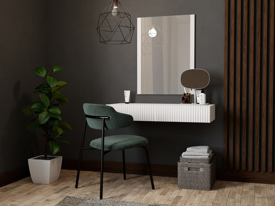Dressing table with mirror PAFOS 80x41.6x100 white matte