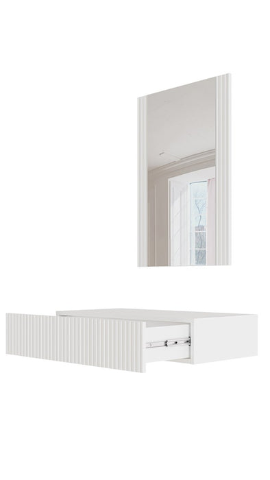 Dressing table with mirror PAFOS 80x41.6x100 white matte