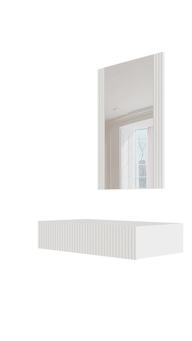 Dressing table with mirror PAFOS 80x41.6x100 white matte
