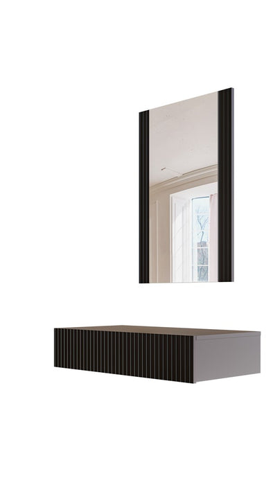 Dressing table with mirror PAFOS 80x41.6x100 mat black