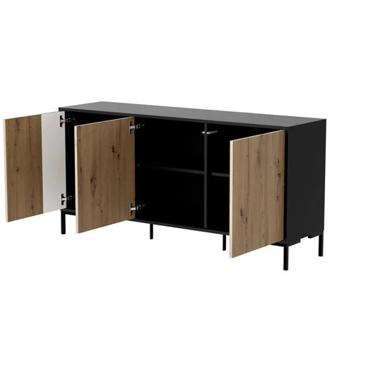 Cama MERCI chest of drawers 151 x 40 x 74 cm black/artisan oak - Chests of drawers made of furniture