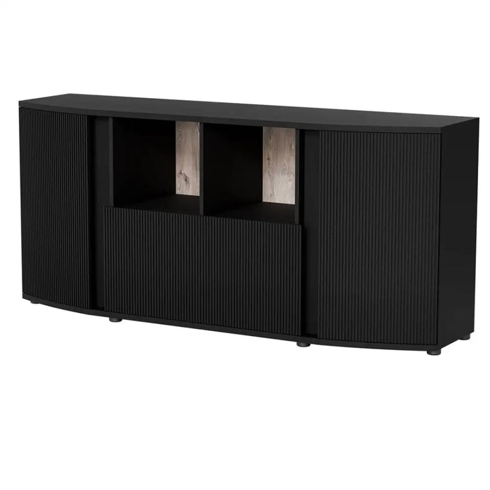 Cama MICHELLE chest of drawers 178x35-47xH82 black/viking oak - Chests of drawers made of furniture
