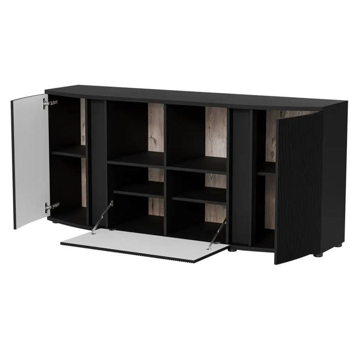 Cama MICHELLE chest of drawers 178x35-47xH82 black/viking oak - Chests of drawers made of furniture
