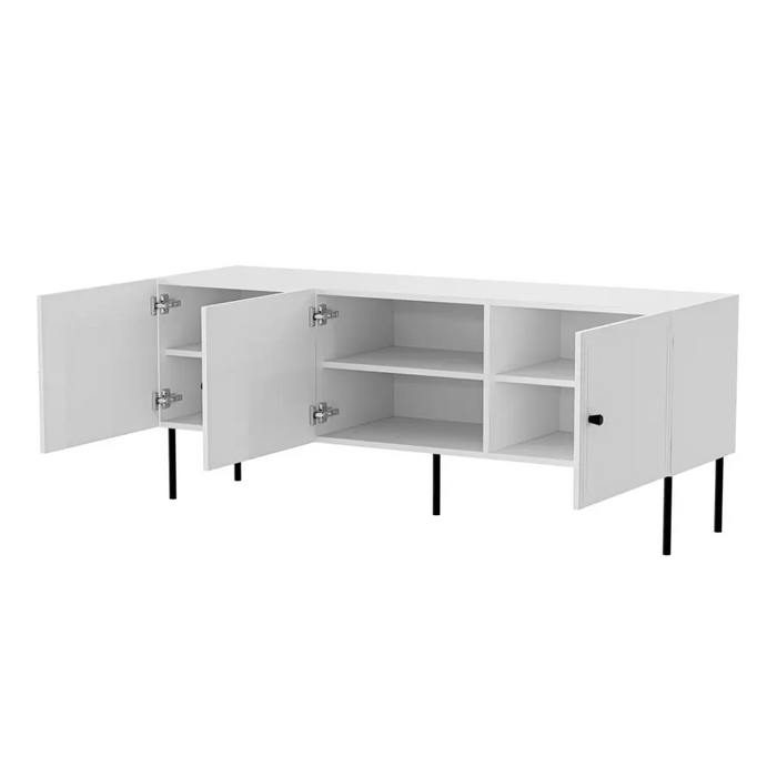 Cama RTV 3D cabinet PALAZZO BIS 151x40x60 white matt - TV cabinets made of furniture boardSTV-ZPM<<<TV