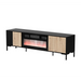 Cama RTV Cabinet MERCI 180 x 40 x 53.5 cm black/oak artisan + fireplace - TV cabinets made of furniture