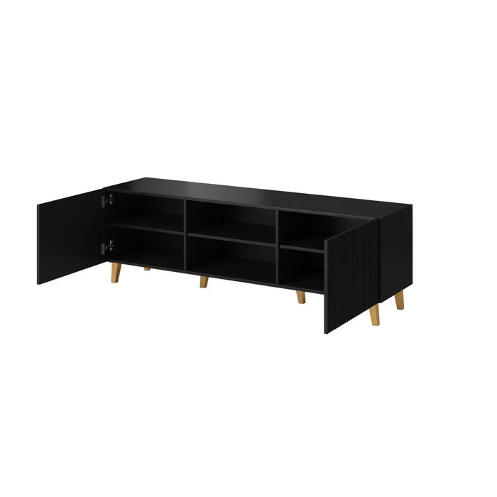 Cama RTV cabinet PAFOS 150x42x52 Black matt - TV cabinets made of furniture boardSTV-ZPM<<<TV cabinetsSTV<<<ActionPL