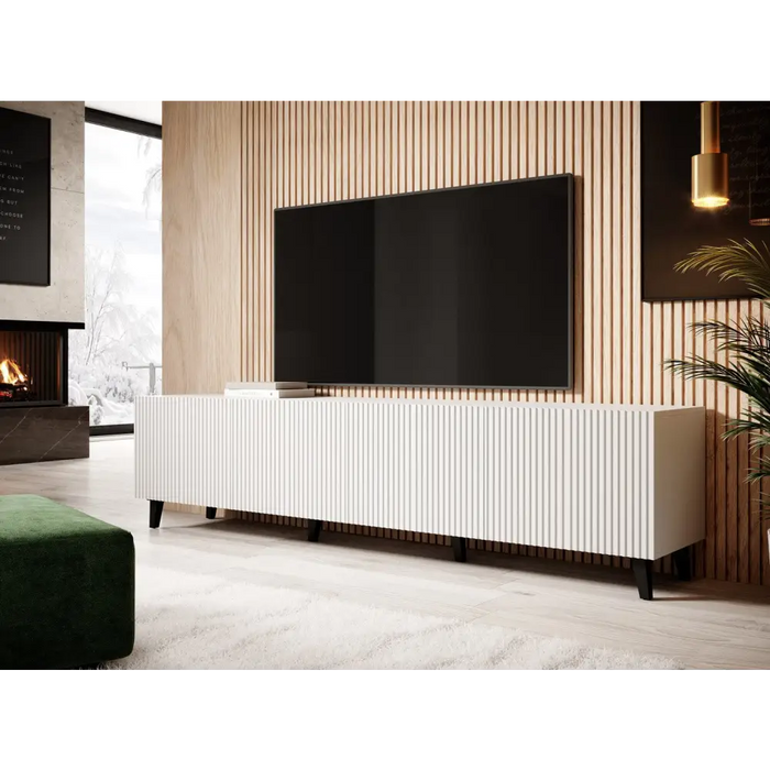 Cama RTV cabinet PAFOS 200x42x52 White matt - TV cabinets made of furniture boardSTV-ZPM<<<TV cabinetsSTV<<<ActionPL