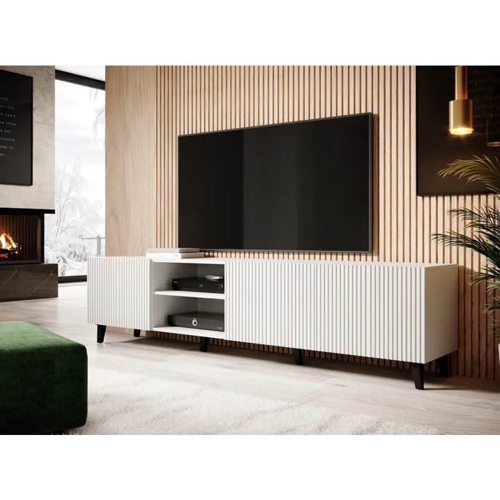 Cama RTV cabinet PAFOS 200x42x52 White matt - TV cabinets made of furniture boardSTV-ZPM<<<TV cabinetsSTV<<<ActionPL