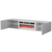 Cama RTV Cabinet TULA 183x35x37 white matt + white mantelpiece - TV cabinets made of furniture boardSTV-ZPM<<<TV