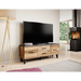 Cama RTV stand LOTTA 140cm wotan oak + matt black - TV cabinets made of furniture boardSTV-ZPM<<<TV