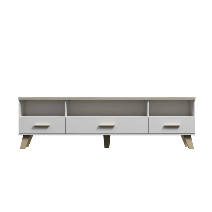 Cama RTV stand LOTTA 180cm white + sonoma oak - TV cabinets made of furniture boardSTV-ZPM<<<TV cabinetsSTV<<<ActionPL