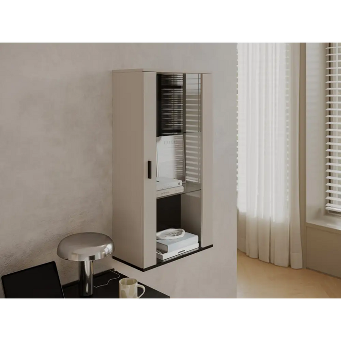 Cama S2 SOHO wall cabinet 60x29x112 cashmere + black - Buffets and display cabinets on a wooden baseBIW-PDR<<<Buffets